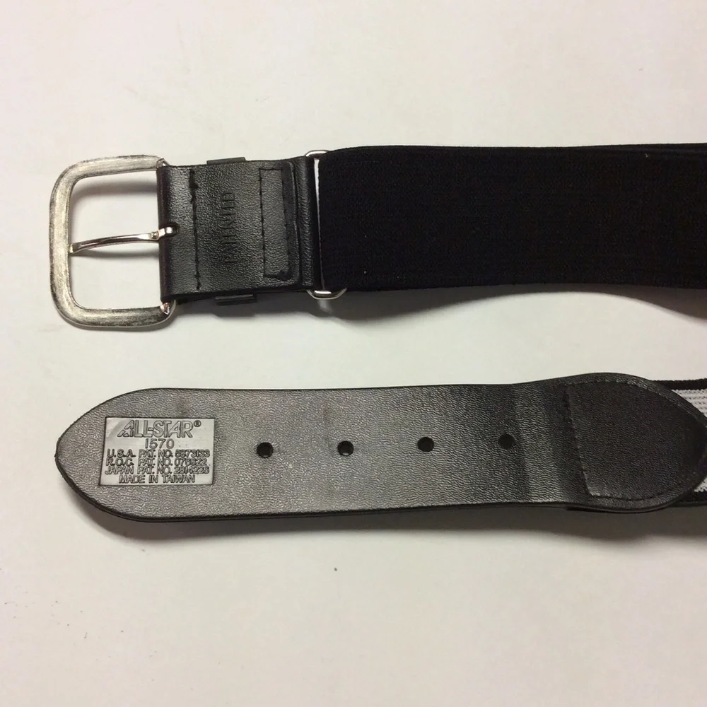 AllStar Youth Black Unisex Baseball Softball Belt